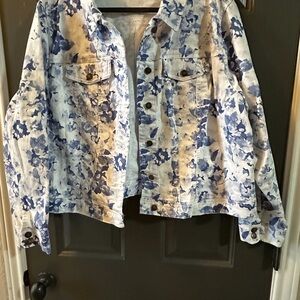 Jessica London Blue and White Jean Jacket